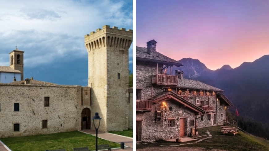 Torre de la Botonta y Borgata Sagna Rotonda. Las vacaciones en pueblos antiguos, en contacto con la comunidad local, se encuentran entre las experiencias de viaje más solicitadas de 2023 según la reserva.